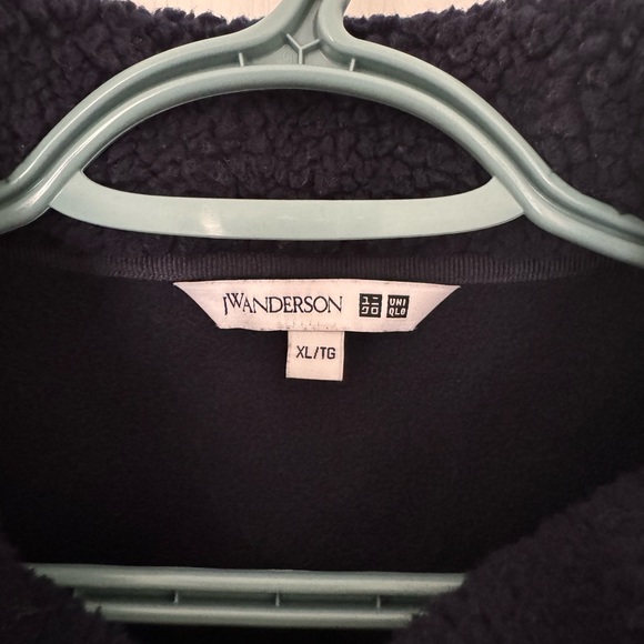 JW Anderson Uniqlo Full Zip Blue Sherpa Fleece Jacket - Picture 3 of 9